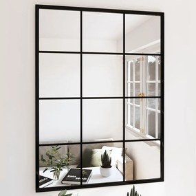 Oglinda de perete, negru,80 x 60 cm, metal 1, 80 x 60 cm