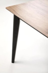 Masa extensibila Gulian stejar/negru L140-180 x l80 x H76