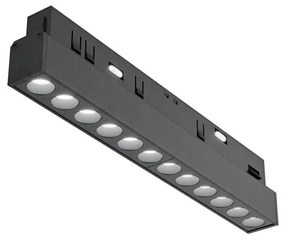 Modul LED, accesoriu pentru sina magnetica Exility, Points negru 12W 3000K