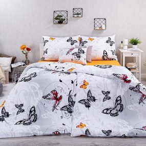 decoDoma Lenjerie de pat din bumbac BUTTERFLY lungime standard