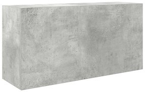 860088 vidaXL Dulap perete baie, gri beton, 80x25x40 cm, lemn prelucrat