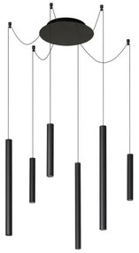 Lustră LED dimabilă pe cablu Lucide 74403/06/30 LORENZ 6xLED/4W/230V negru
