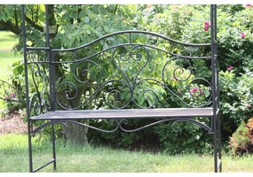 Bancă de grădină neagră din metal Colima – Garden Pleasure