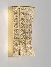 Aplica de perete LED auriu, cristale sticla CELYSIA