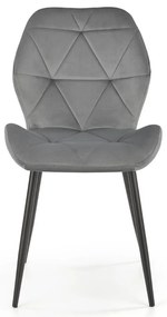 Scaun de bucaterie Pelor, gri/negru