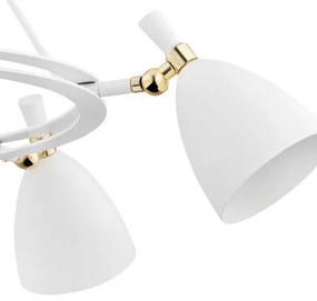 Lustră pe tijă CHARLOTTE 5xE27/15W/230V albă/aurie Argon 2117