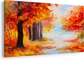 Tablou - Pictura, toamna colorată (90x60 cm)