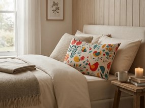Husa decorativa pentru perna RETRO BIRD 50x70 cm, colorat