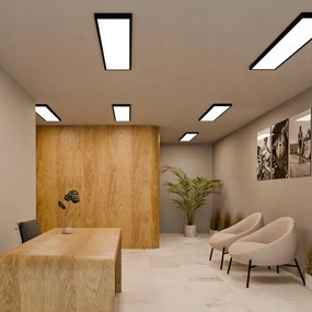 Panou LED aplicat 60W/230V 30x120 cm negru