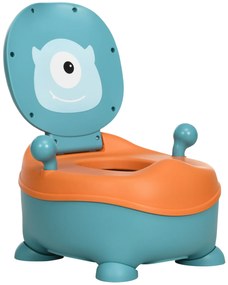 ZONEKIZ Olita pentru Bebeluși 6-36 Luni Olita pentru Copii în Formă de Extraterestru Capac Structură Antiderapantă 35,6x35,7x22,2 cm Albastru | Aosom Romania