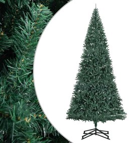 vidaXL Brad de Crăciun artificial cu suport, verde, 500 cm, PVC