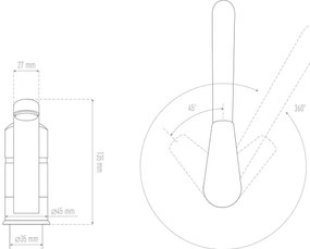 Baterie de chiuvetă ALVEUS 1130434 NINA 13,5 cm negru