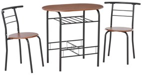 Homcom Set de masa cu scaune, mobilier pentru bucatarie, masa de pranz, scaune | AOSOM RO