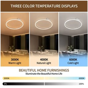 Brilagi - Lampă LED reglabilă PORTOFINO LED/60W/230V Ø 80 cm argintie +telecomandă