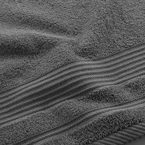 Prosop gri închis din bumbac din frotir 50x90 cm Tendresse – douceur d'intérieur