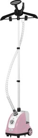 HOMCOM Defroster cu aburi vertical pentru haine 1,4 L 1950 W debit abur 32g/min tija telescopica roz negru | Aosom Romania