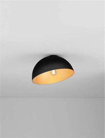 Lustra aplicata design decorativ GEA negru/auriu D-29cm