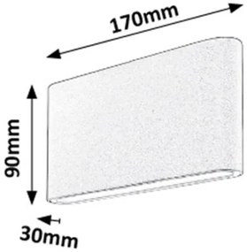 Rabalux 7952 - Aplică perete exterior LED NESNA 2xLED/6W/230V IP54 3000K