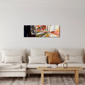 Tablou - Femeia cântând la pian (cu ceas) (90x30 cm)