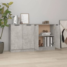 3115775 vidaXL Servante, 2 piese, gri beton, 60x30x70 cm, lemn prelucrat