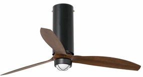 Lustra cu Ventilator si telecomanda TUBE FAN M negru mat/maro