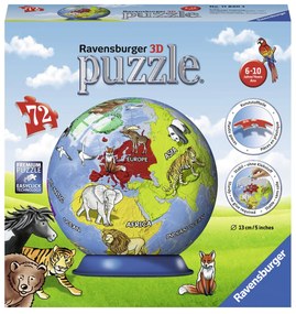 PUZZLE 3D GLOB, 72 PIESE - RAVENSBURGER (RVS3D11840)