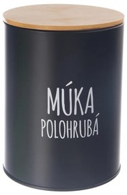Cutie metalică pentru făină semi-grosieră Orion BLACK
