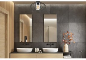 Lustră aplicată CORRINI 1xE27/60W/230V d. 34 cm negru/transparent