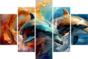 Tablou - Pictură de delfin (150x105 cm)