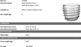 Vaza flori, Vas decorativ Xalvador S, transparent 115695 HZ