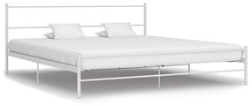 284696 vidaXL Cadru de pat, alb, 160 x 200 cm, metal