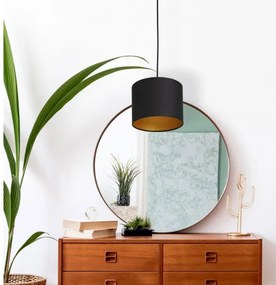 Lustră pe cablu ARDEN 1xE27/60W/230V diametru 18 cm neagră/aurie