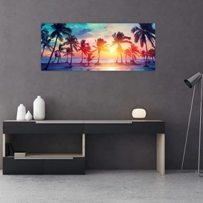 Tablou - Apus de soare tropical (120x50 cm)