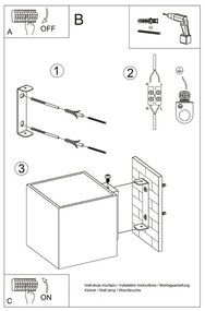Aplică LED MURO 1xG9/3,5W/230V beton Brilagi
