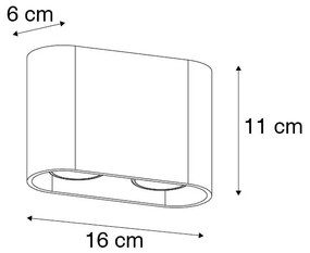 Spot modern alb - Ronda Duo