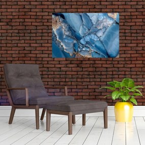 Tablou - Marmură albastră fragmentată (90x60 cm)