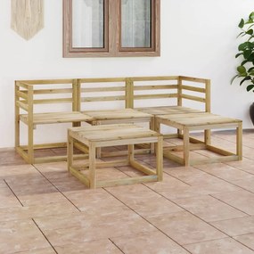 3065297 vidaXL Set mobilier de grădină, 5 piese, lemn de pin verde tratat