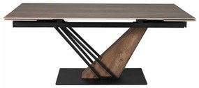 Masă de bucătărie Michel II 160 x 90 cm, stejar / negru