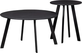 Măsuță auxiliară de grădină WOOOD Fer, ø 70 cm, negru