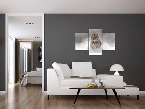 Tablou cutigru fugind prin zăpadă (90x60 cm)