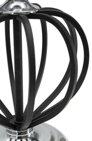 Veioza neagra din metal, Soclu E27 Max 40W, ∅ 28 cm, Dark Silver Mauro Ferretti