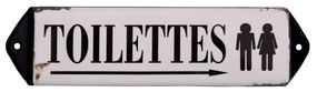 Semn din metal 30,5x7 cm Toilettes – Antic Line