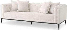 Canapea fixa design LUX cu aspect Chesterfield Cesare, lyssa off-white