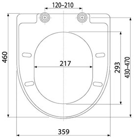 Capac WC, Alcadrain, universal, soft close, duroplast, alb