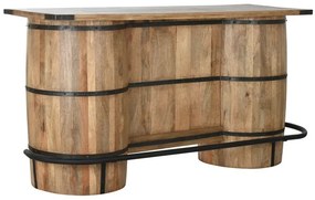 Consola de bar, din lemn de mango, Barrel