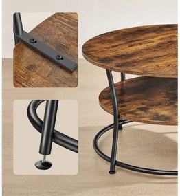 Masă de cafea ELDUR maro/negru