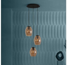 Lustră pe cablu Eglo 390161 ESTANYS 3xE27/40W/230V maro