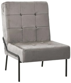 vidaXL Scaun de relaxare, 65x79x87 cm, gri deschis, catifea