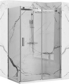 Cabina de dus dreptunghiulara Rea Marten cu usa glisanta 80x100 crom