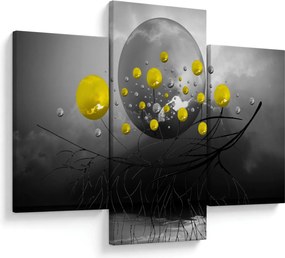 Tabloul - bile abstracte galbene (90x60 cm)